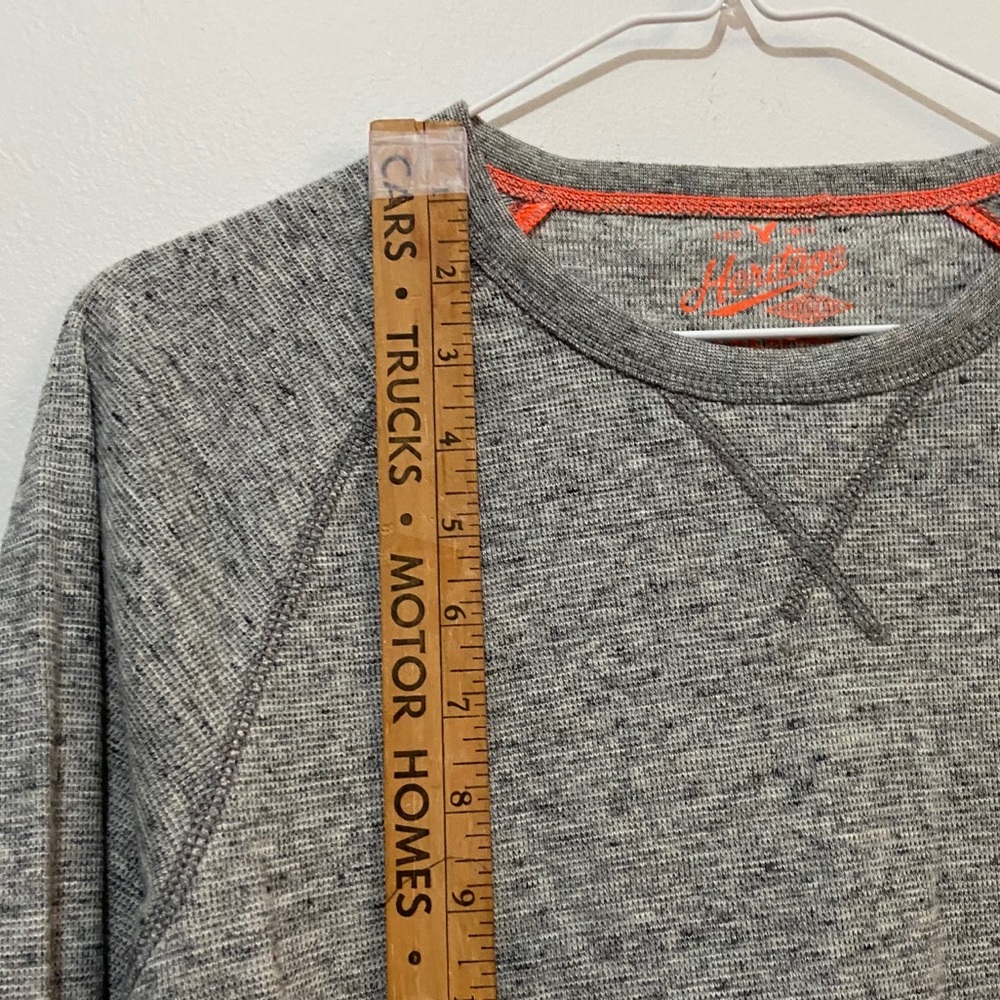American Eagle Outfitters Thermal Gray Shirt Sz L - Picture 7 of 8